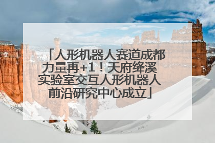 人形机器人赛道成都力量再+1！天府绛溪实验室交互人形机器人前沿研究中心成立