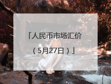 人民币市场汇价（5月27日）