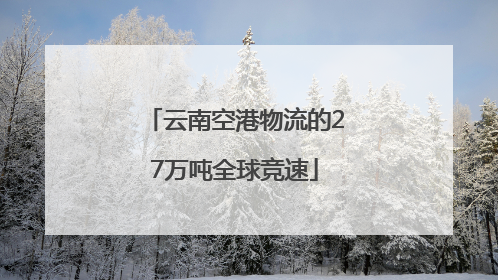 云南空港物流的27万吨全球竞速