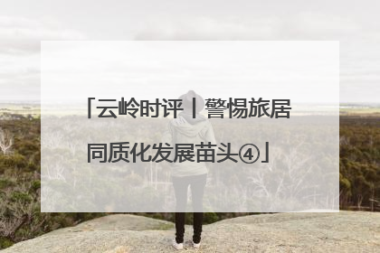 云岭时评丨警惕旅居同质化发展苗头④