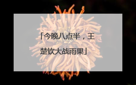 今晚八点半，王楚钦大战雨果