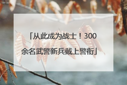 从此成为战士！300余名武警新兵戴上警衔