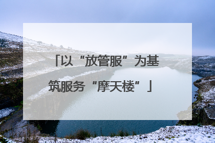 以“放管服”为基筑服务“摩天楼”