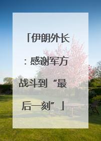 伊朗外长：感谢军方战斗到“最后一刻”