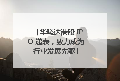 华曦达港股 IPO 递表，致力成为行业发展先驱