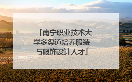 南宁职业技术大学多渠道培养服装与服饰设计人才