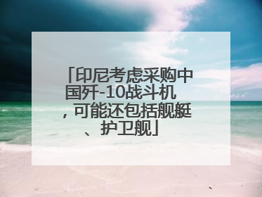 印尼考虑采购中国歼-10战斗机，可能还包括舰艇、护卫舰