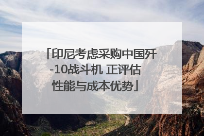 印尼考虑采购中国歼-10战斗机 正评估性能与成本优势