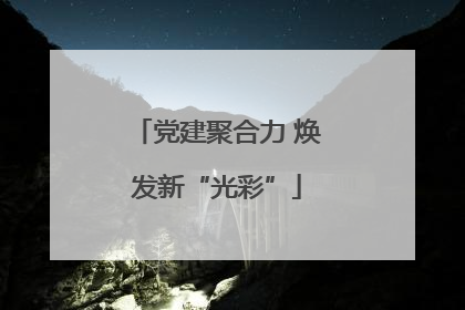 党建聚合力 焕发新“光彩”