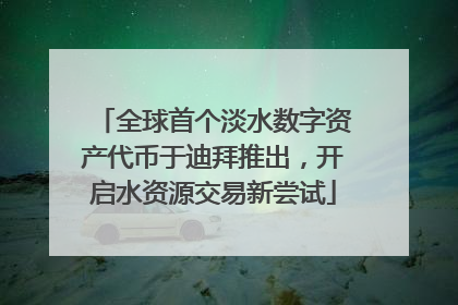 全球首个淡水数字资产代币于迪拜推出，开启水资源交易新尝试