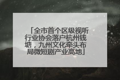 全市首个区级视听行业协会落户杭州钱塘，九州文化牵头布局微短剧产业高地