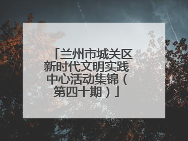 兰州市城关区新时代文明实践中心活动集锦（第四十期）