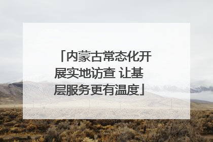 内蒙古常态化开展实地访查 让基层服务更有温度