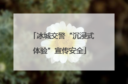 冰城交警“沉浸式体验”宣传安全