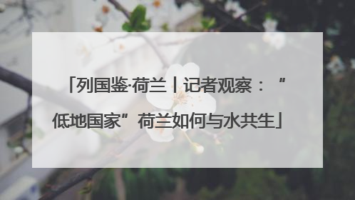 列国鉴·荷兰丨记者观察：“低地国家”荷兰如何与水共生