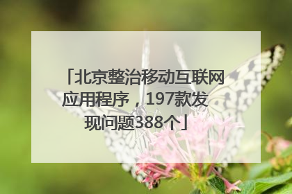 北京整治移动互联网应用程序，197款发现问题388个