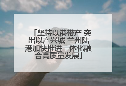 坚持以港带产 突出以产兴城 兰州陆港加快推进一体化融合高质量发展