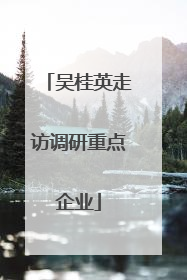 吴桂英走访调研重点企业