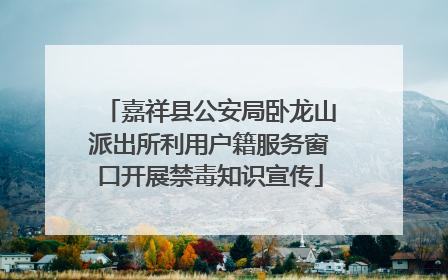 嘉祥县公安局卧龙山派出所利用户籍服务窗口开展禁毒知识宣传