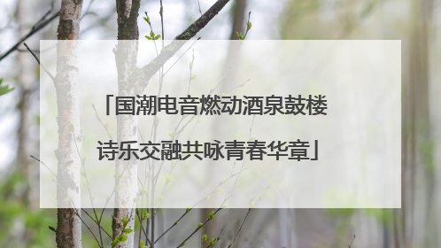 国潮电音燃动酒泉鼓楼 诗乐交融共咏青春华章