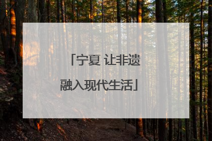 宁夏 让非遗融入现代生活
