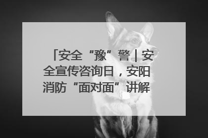 安全“豫”警｜安全宣传咨询日，安阳消防“面对面”讲解普及安全知识