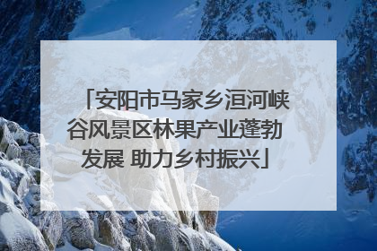 安阳市马家乡洹河峡谷风景区林果产业蓬勃发展 助力乡村振兴