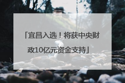 宜昌入选！将获中央财政10亿元资金支持