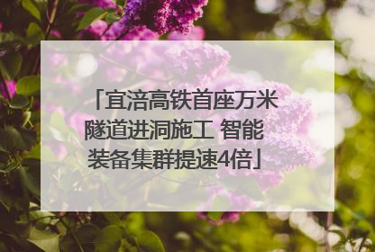 宜涪高铁首座万米隧道进洞施工 智能装备集群提速4倍