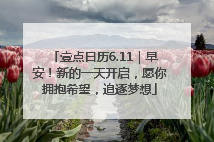 壹点日历6.11｜早安！新的一天开启，愿你拥抱希望，追逐梦想
