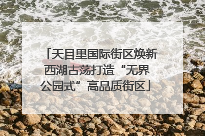 天目里国际街区焕新 西湖古荡打造“无界公园式”高品质街区