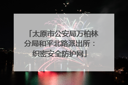 太原市公安局万柏林分局和平北路派出所：织密安全防护网