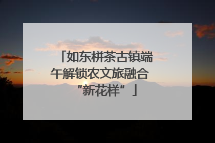 如东栟茶古镇端午解锁农文旅融合“新花样”