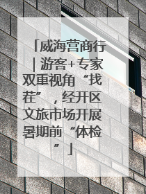 威海营商行｜游客+专家双重视角“找茬”，经开区文旅市场开展暑期前“体检”