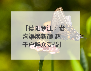 德阳罗江：老沟渠焕新颜 超千户群众受益
