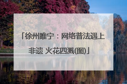 徐州睢宁：网络普法遇上非遗 火花四溅(图)