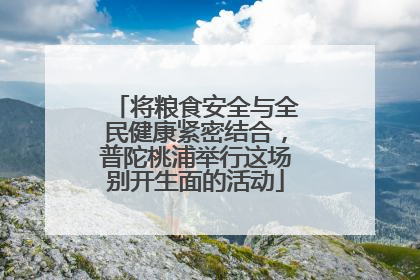 将粮食安全与全民健康紧密结合，普陀桃浦举行这场别开生面的活动
