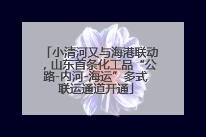 小清河又与海港联动，山东首条化工品“公路-内河-海运”多式联运通道开通