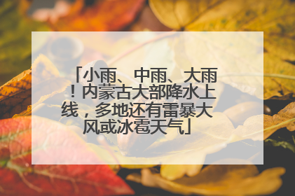 小雨、中雨、大雨！内蒙古大部降水上线，多地还有雷暴大风或冰雹天气
