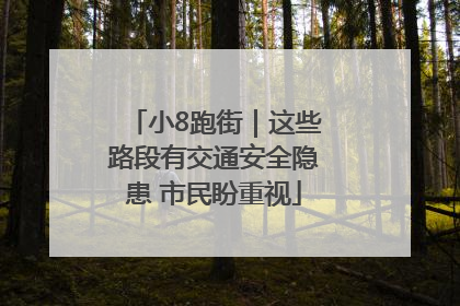 小8跑街｜这些路段有交通安全隐患 市民盼重视