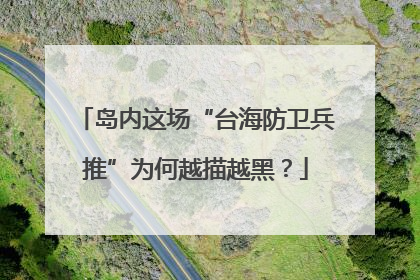 岛内这场“台海防卫兵推”为何越描越黑？