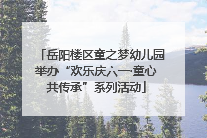 岳阳楼区童之梦幼儿园举办“欢乐庆六一·童心共传承”系列活动