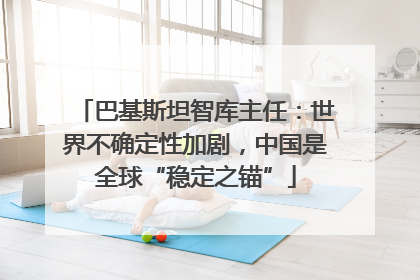 巴基斯坦智库主任：世界不确定性加剧，中国是全球“稳定之锚”