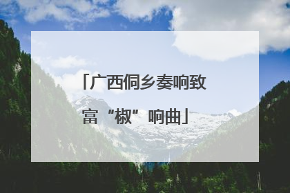 广西侗乡奏响致富“椒”响曲