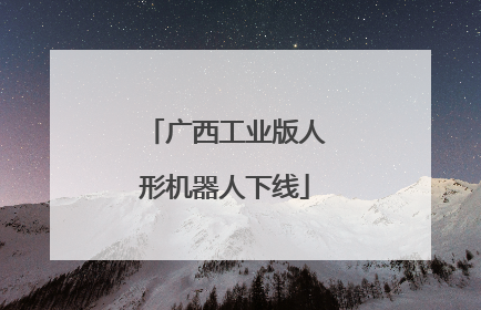 广西工业版人形机器人下线