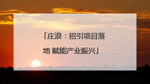 庄浪：招引项目落地 赋能产业振兴