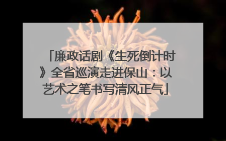 廉政话剧《生死倒计时》全省巡演走进保山：以艺术之笔书写清风正气