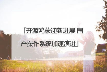 开源鸿蒙迎新进展 国产操作系统加速演进
