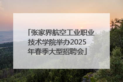 张家界航空工业职业技术学院举办2025年春季大型招聘会