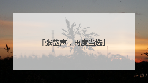 张韵声，再度当选